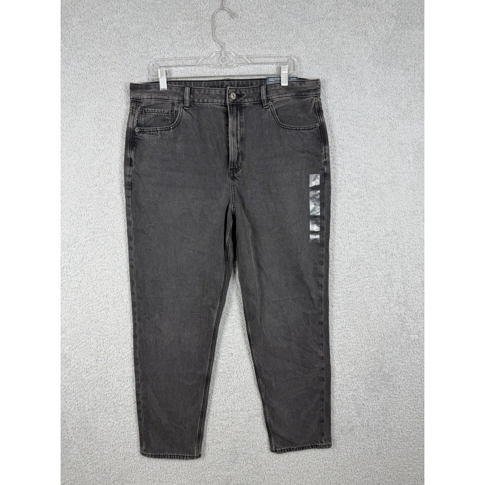 NWT American Eagle Jeans Womens 14 W32 Actual  36x28 Black Curvy Mom High Rise